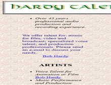 Tablet Screenshot of hardytalent.com